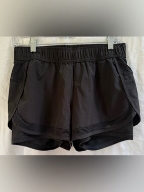 Avia Women’s Black Athletic Shorts with Mesh Trim Small Excellent condition.